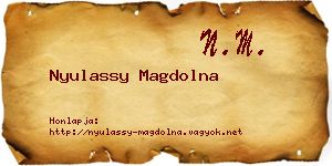 Nyulassy Magdolna névjegykártya